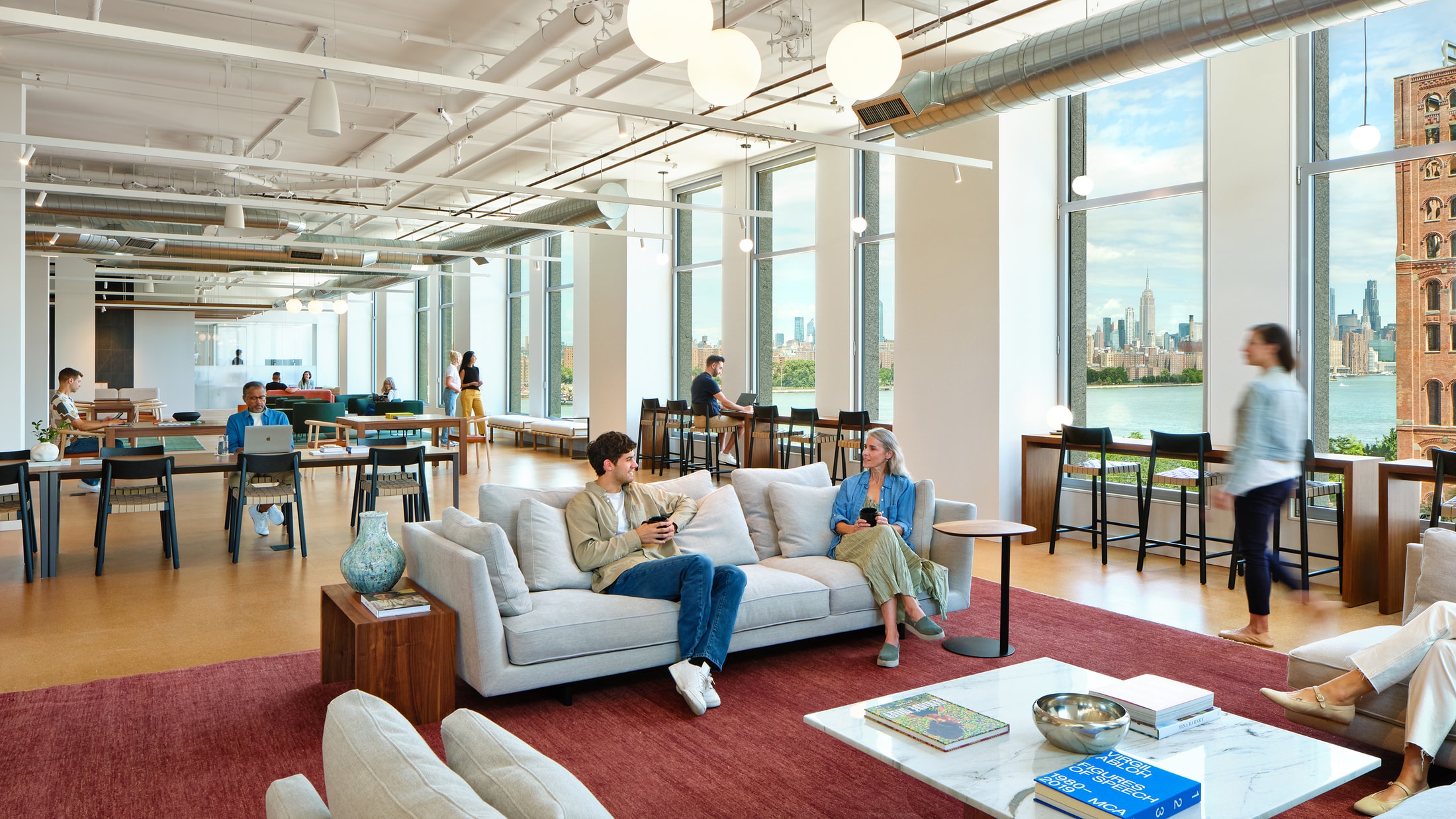Resident Lounge with private video/audio conference booths